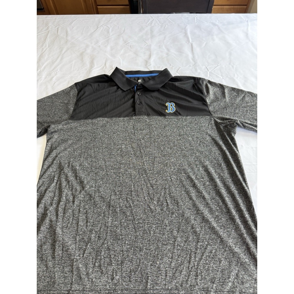 Colosseum UCLA Bruins Polo Shirt Mens XXL Gray Black Short Sleeve NCAA Sports